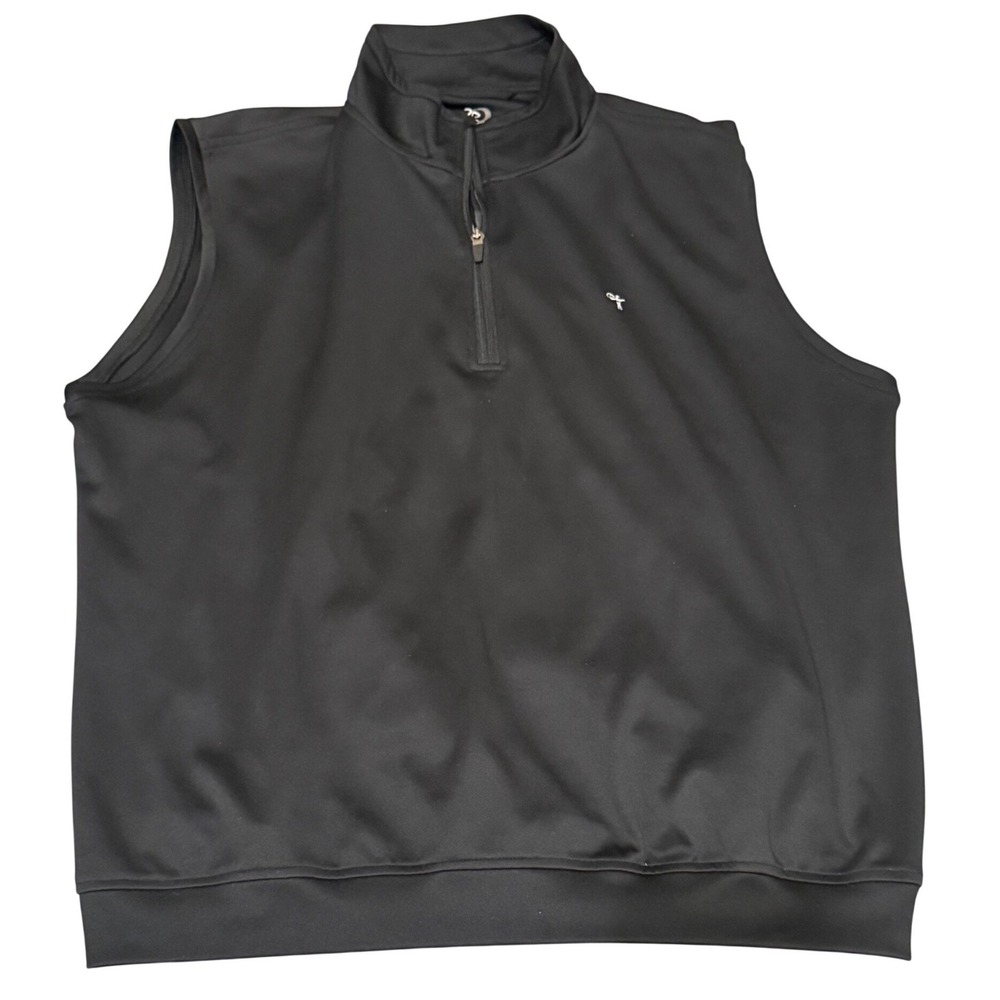 Zero Restriction Tour Series Mens XL Black Quarter Zip Golf Vest Pullover